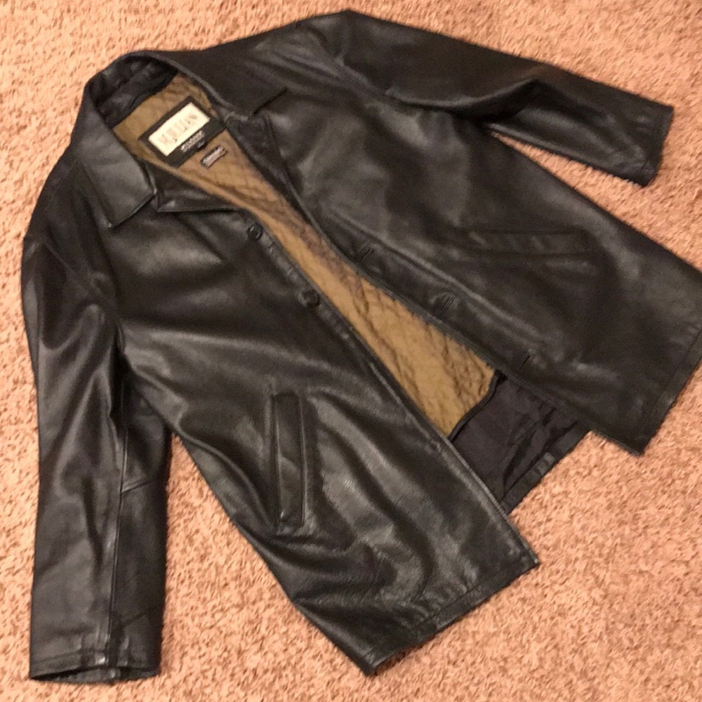 Men’s Leather Dress Coat with Thinsulate Thermal L